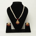 Azarin Jadau Pendant Set With Earrings