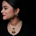 Azarin Jadau Pendant Set With Earrings