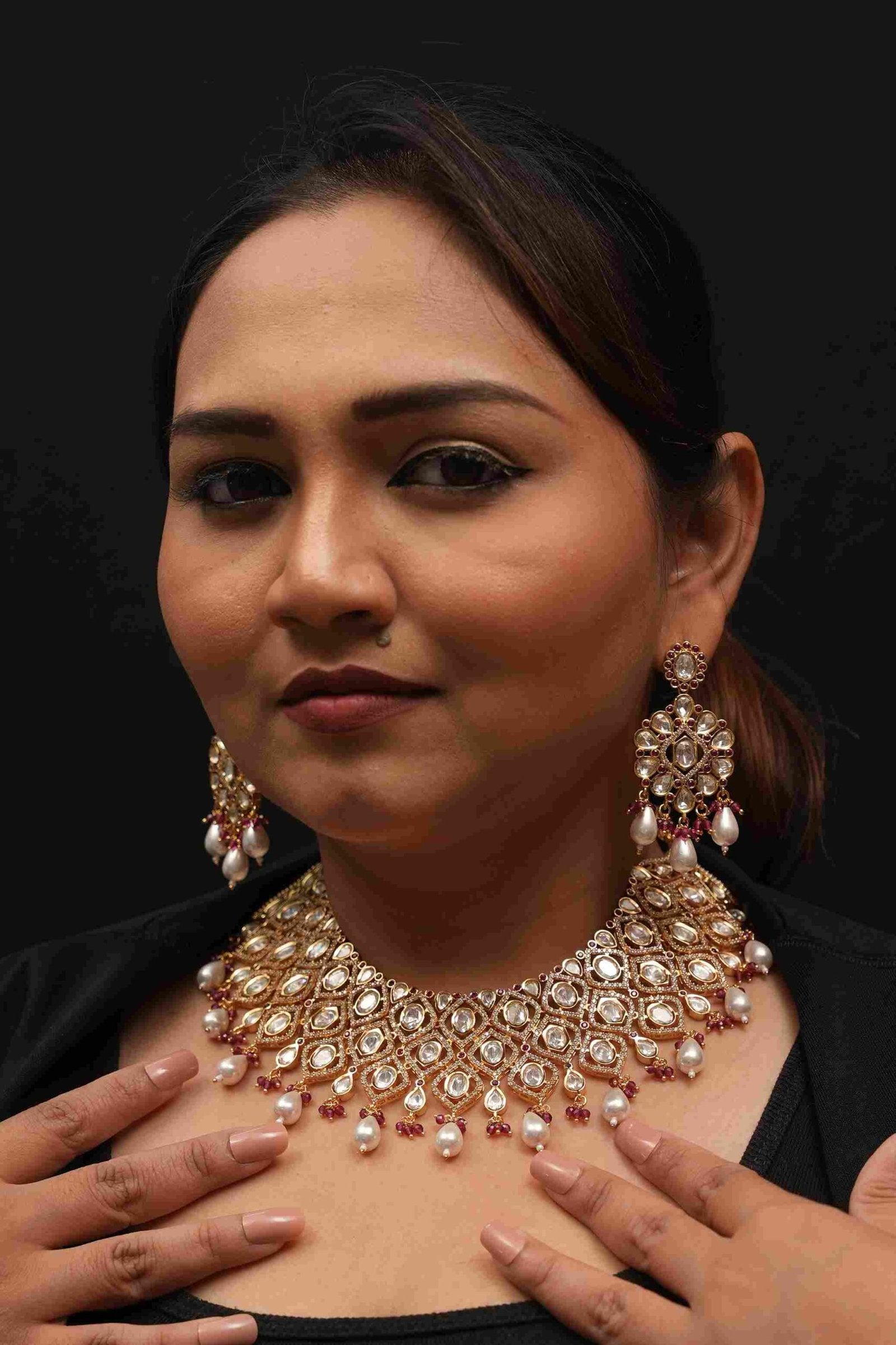 Amrita Bridal Set in Real Kundan