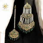 Daniya Bridal Set in Real emerald n Real Pearls