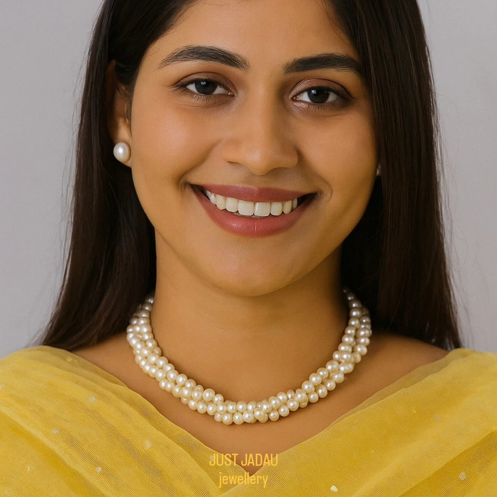 Diana Choker in Real Pearls