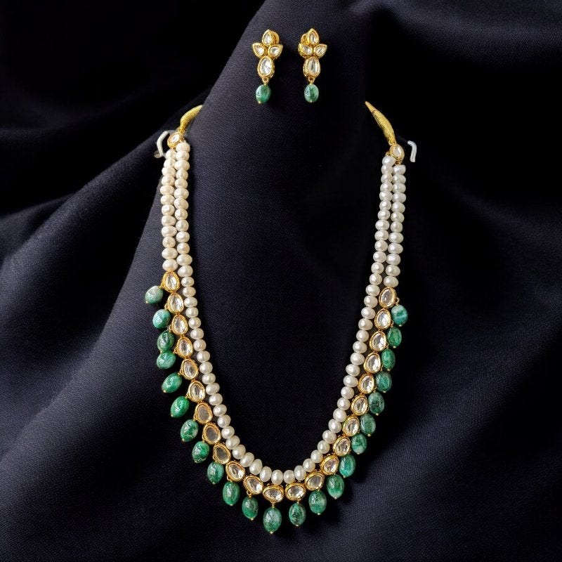 Elvish Haar In real Emerald and Real Pearls