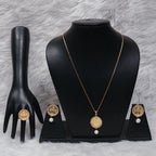 Fazlina Ashrafi Pendent Set With Real Perals
