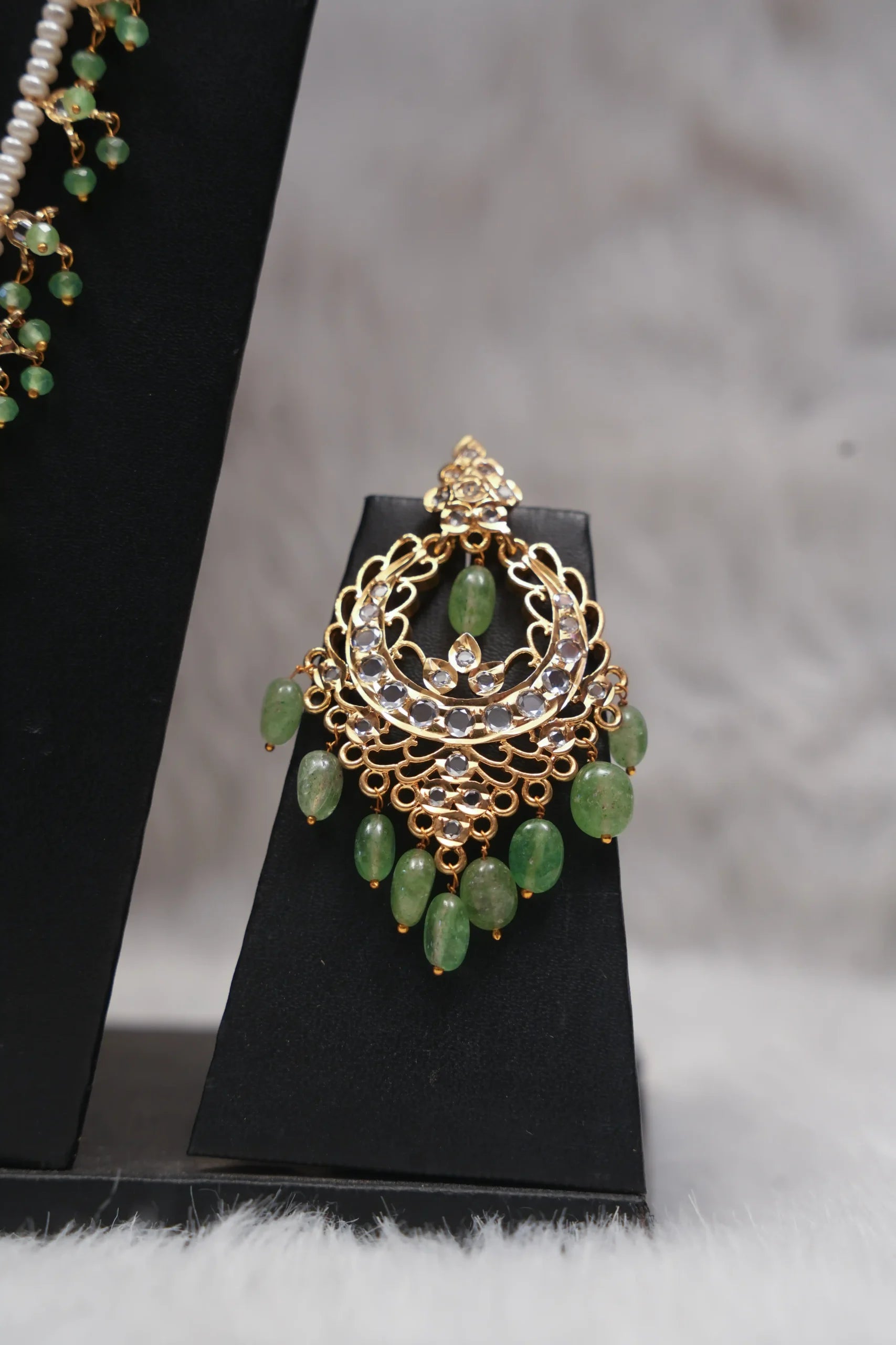 Freya Bridal Set in Real Emerald