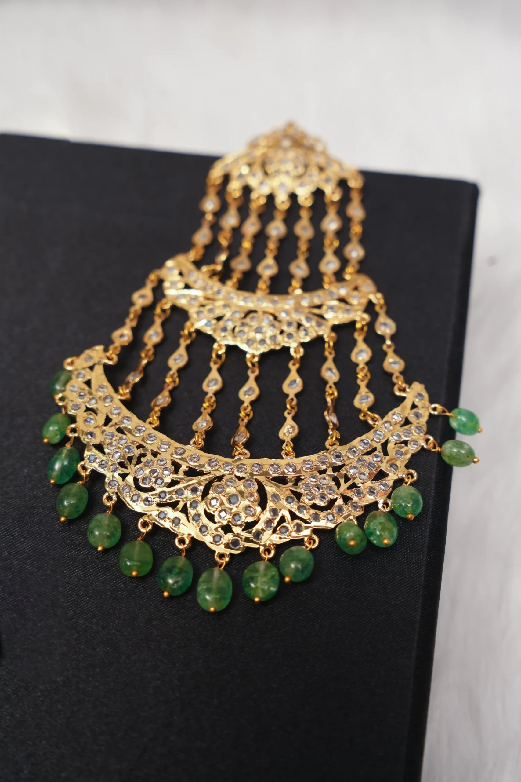 Freya Bridal Set in Real Emerald