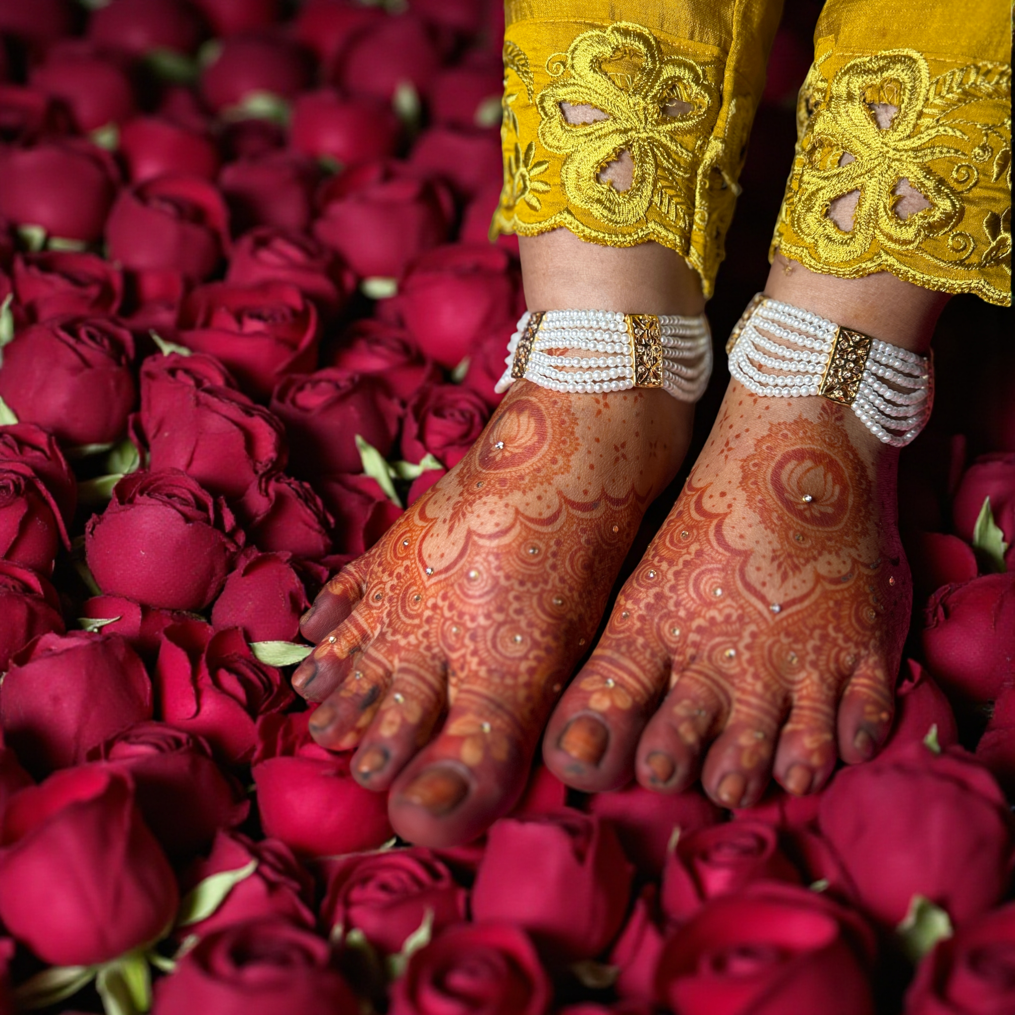 Rakshanda Anklets in Gold Finish