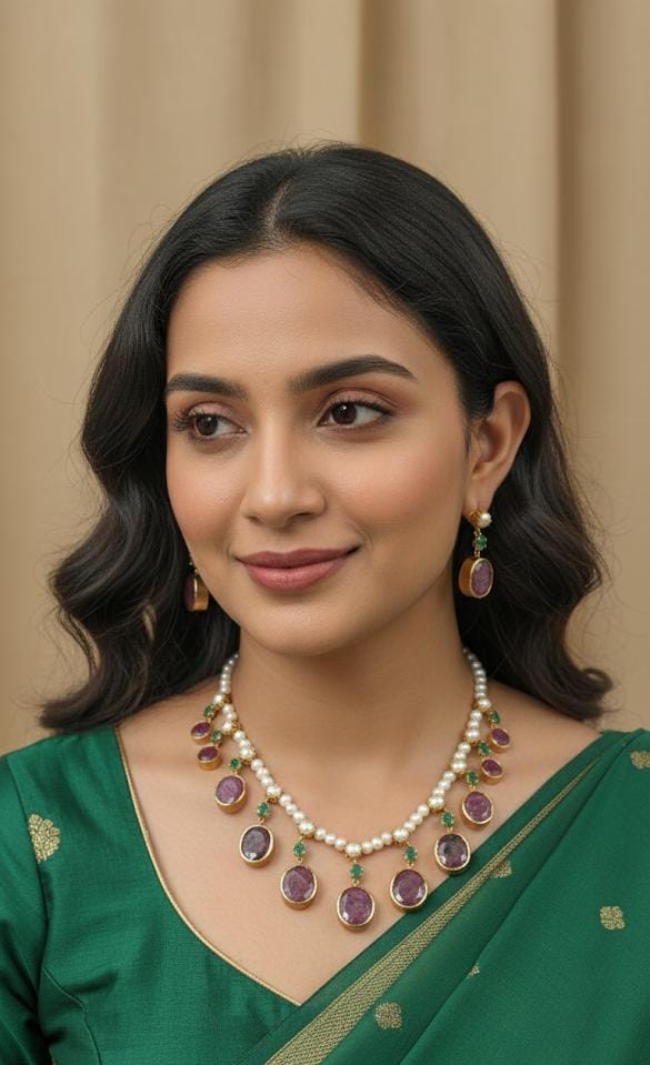 Amayra Necklace Set With Tika