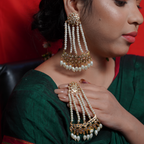 Mayel Jhumar Earrings (polki)