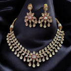 Jaanvi Necklace Set in Real Kundan