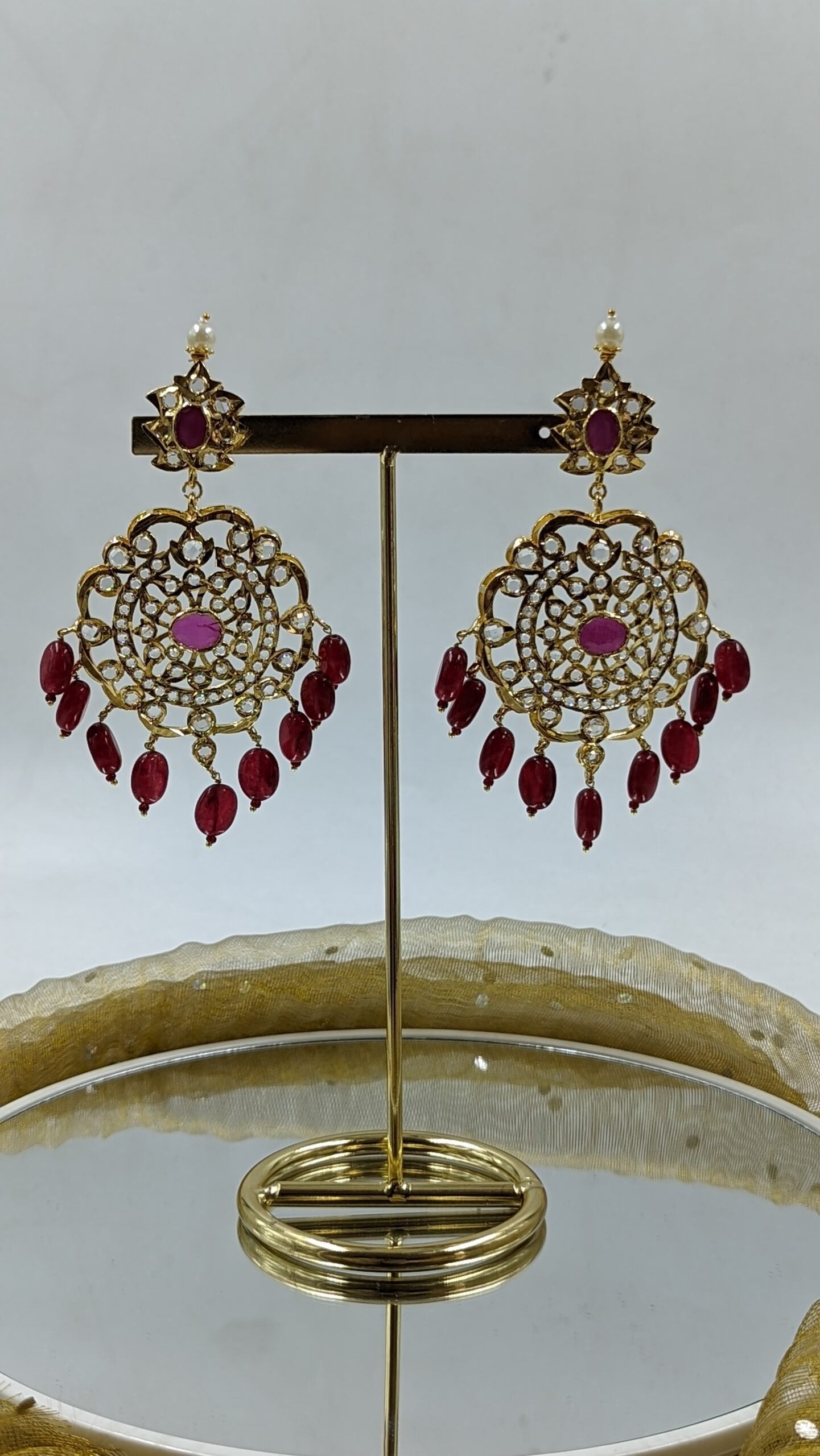 Kahkashan Bridal Set in ruby