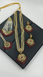Kahkashan Bridal Set in ruby