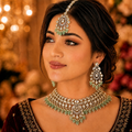 Manaal Bridal Set in Real Kundans