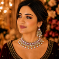 Maryam Necklace Set in Real Kundan