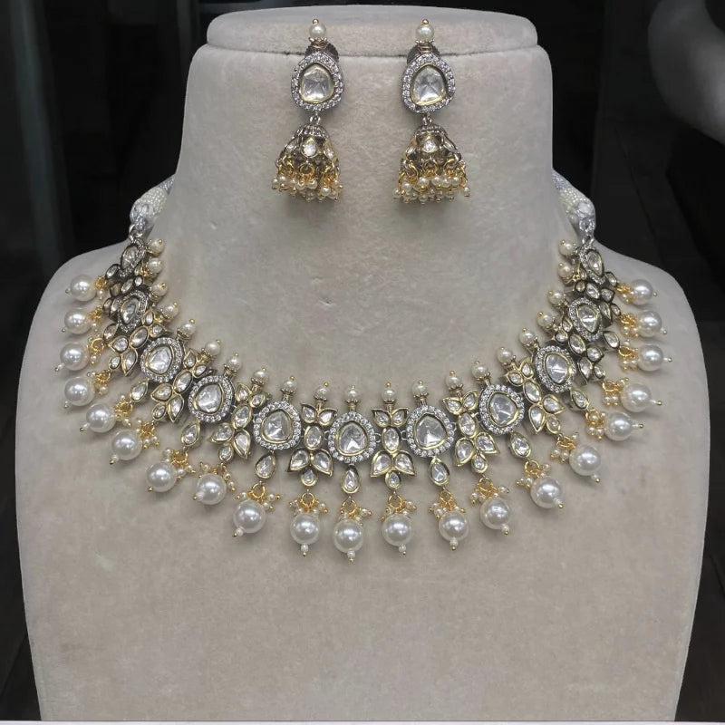 Maryam Necklace Set in Real Kundan