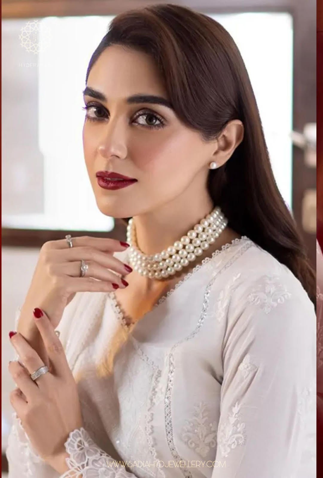 Maya Ali Choker in Real Pearls