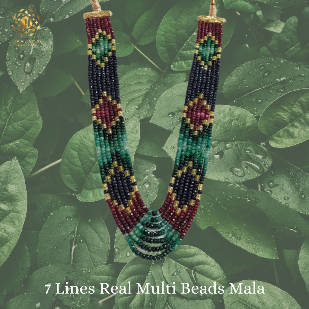7 Line Real Navratan Beads Mala