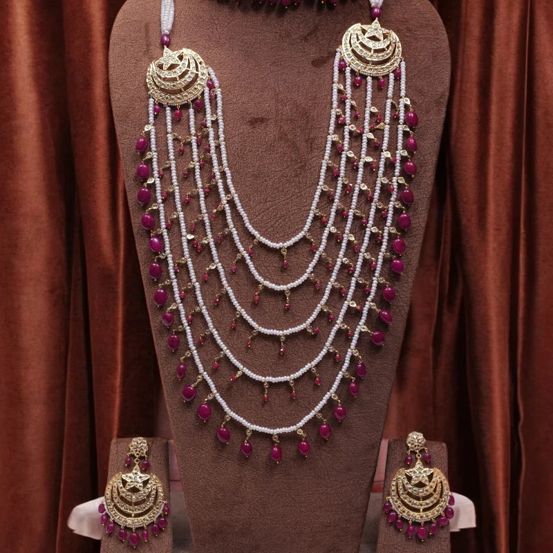 Muskan Bridal Set in  Real Ruby