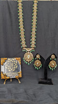 Asif Jahi Haar  in Moissenite, Real Emerald and Real Pearls