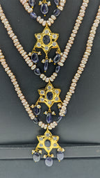 Usman Satlada In Real Sapphire And Real Pearls