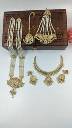 Nudrat Jadau Bridal Jewellery Set In Pearls