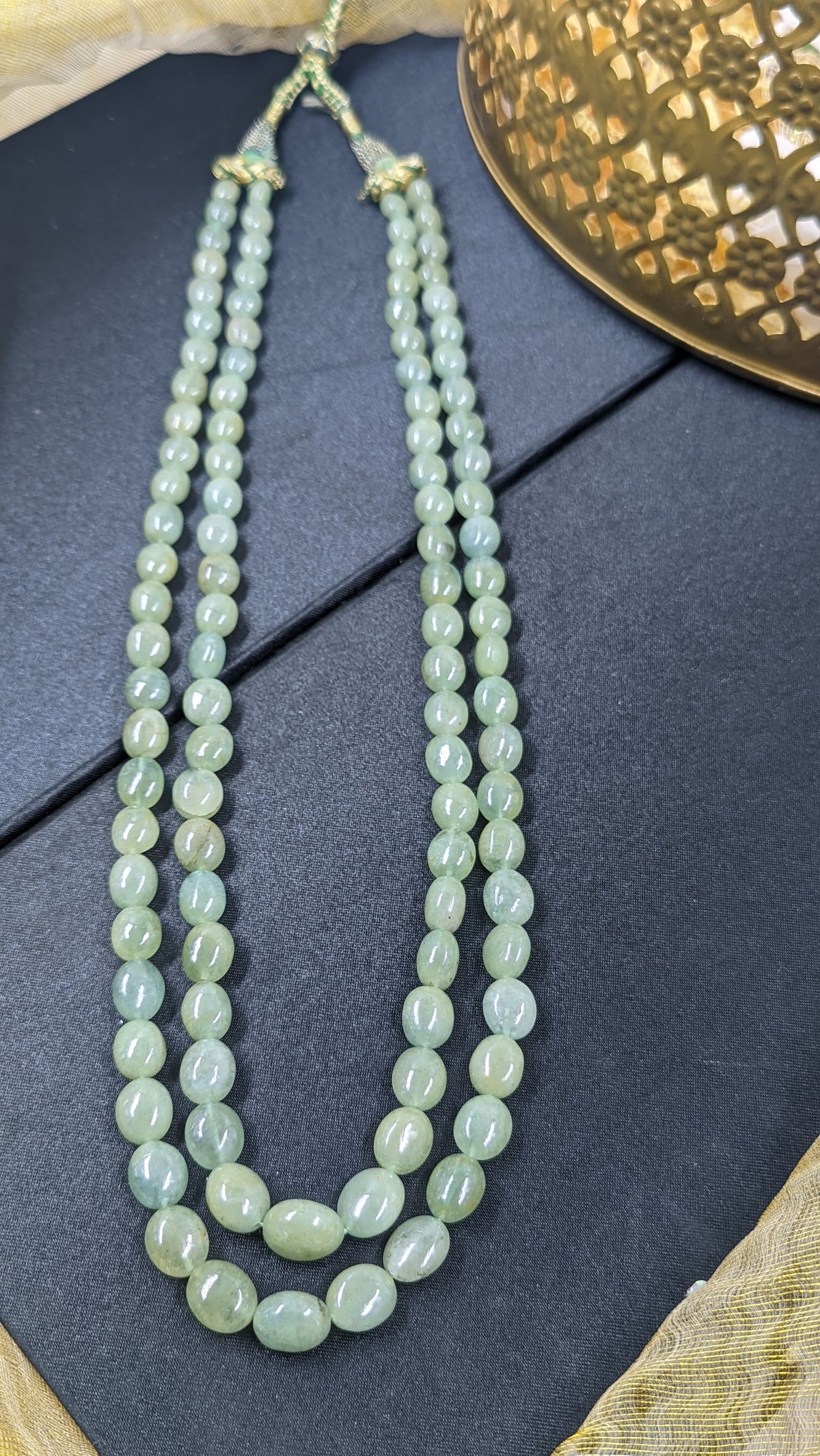 Real Russian Emerald Double Line Mala