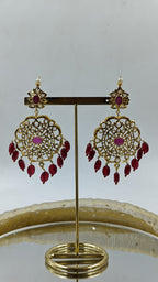 Kahkashan Chandbali in Ruby