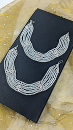 Rakshanda Anklets in Silver Finish