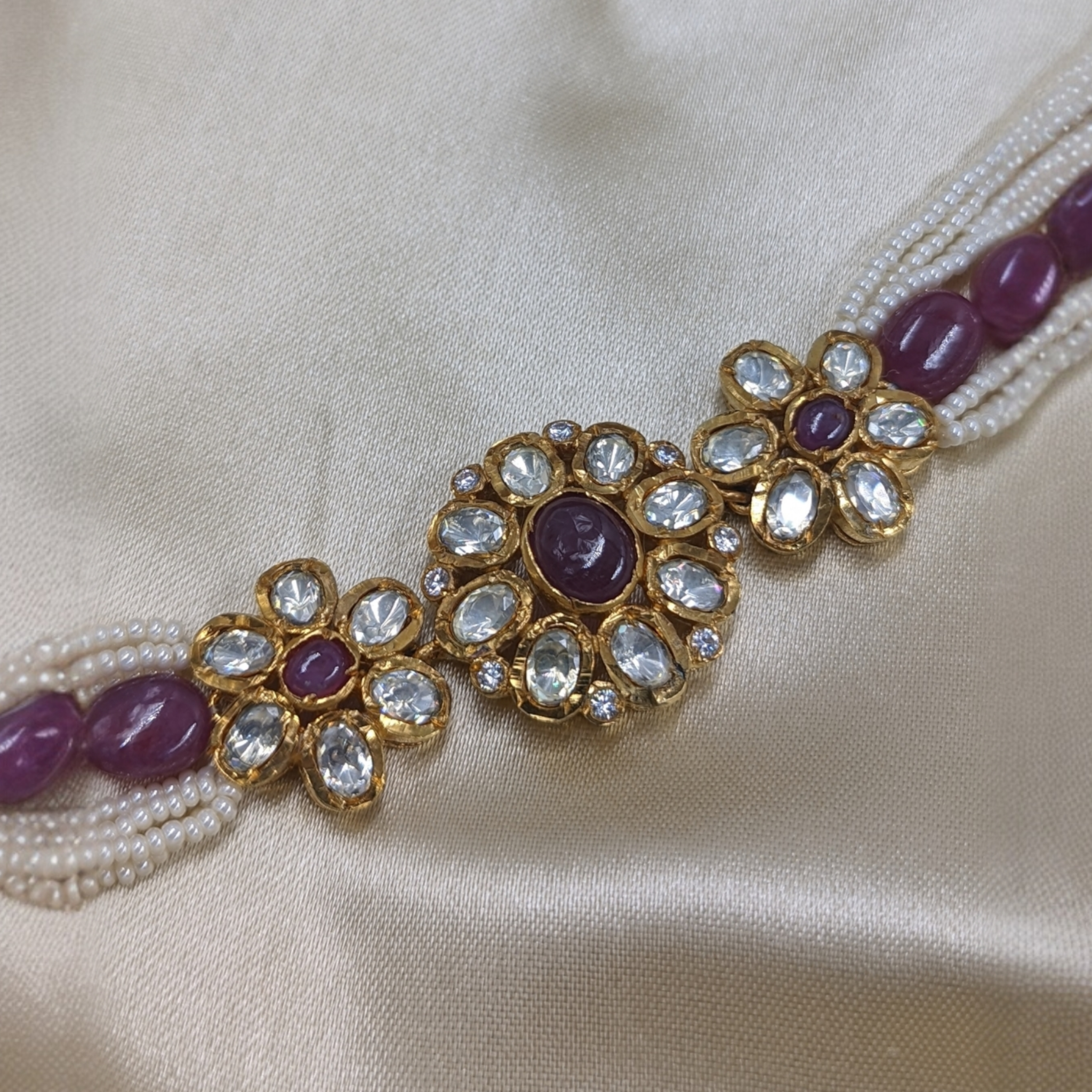 Ravish Real Ruby and Moissanite Bracelet