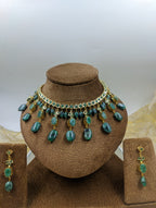Nayaab Real Emerald Necklace Set