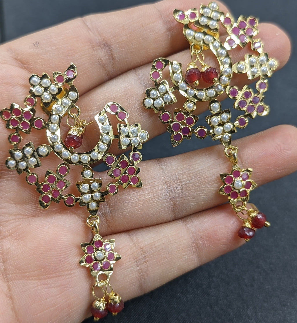 Aura Studs in Ruby