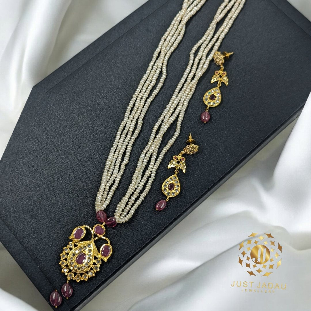 Jugni in real Ruby and real Pearls