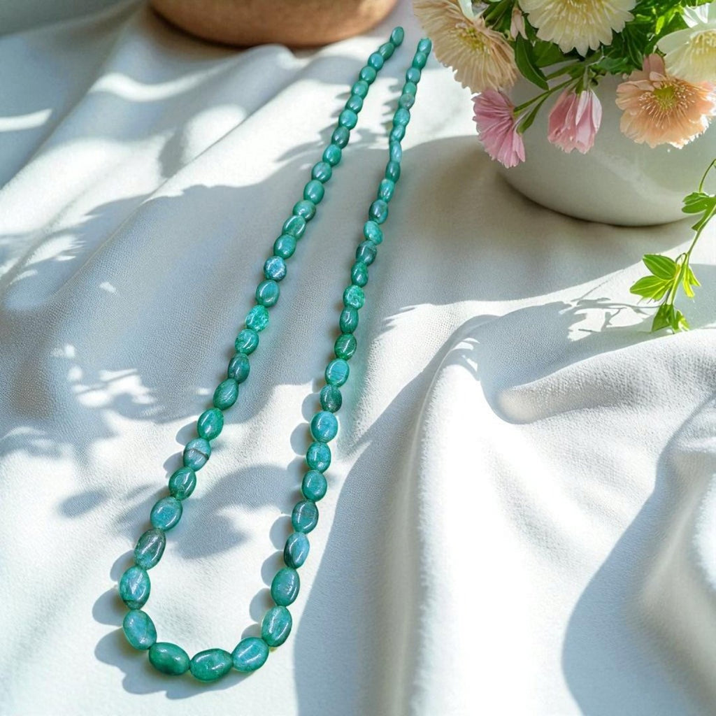 Real Emerald single line string in Big size Beads – JustJadau