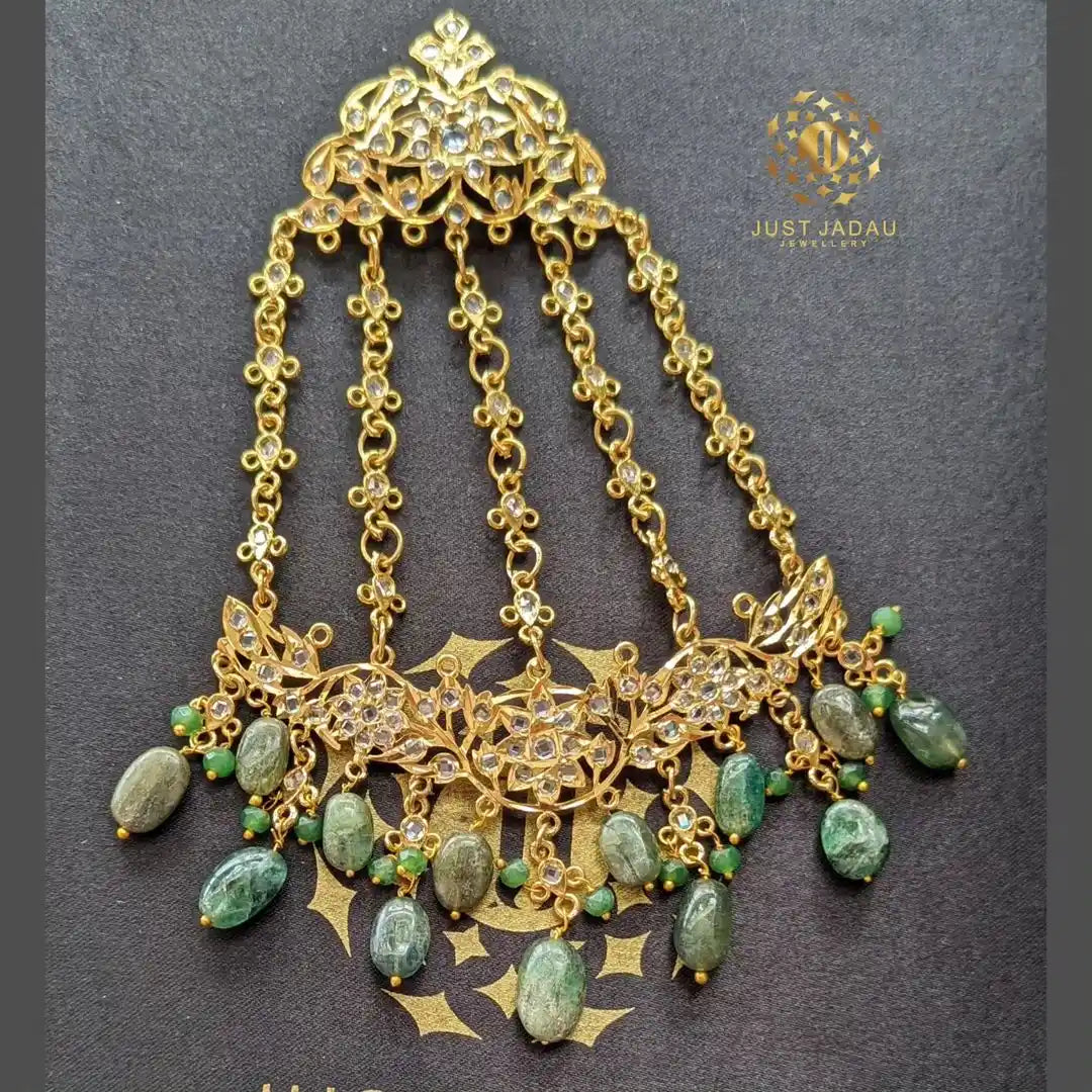 Reshma Bridal Set in Real Emerald