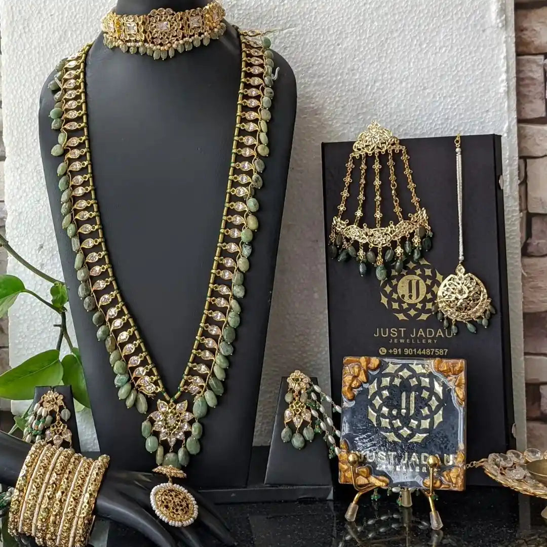 Reshma Bridal Set in Real Emerald
