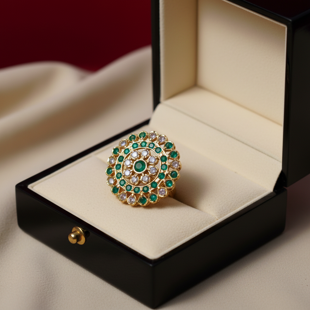 Zakia Finger Rings Emerald