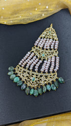 Rukhsana Bridal Set in real Emerald n Real Pearls