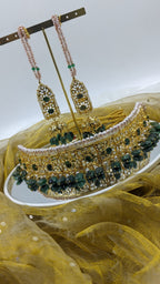Rukhsana Bridal Set in real Emerald n Real Pearls