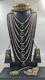 Rukhsana Bridal Set in real Emerald n Real Pearls