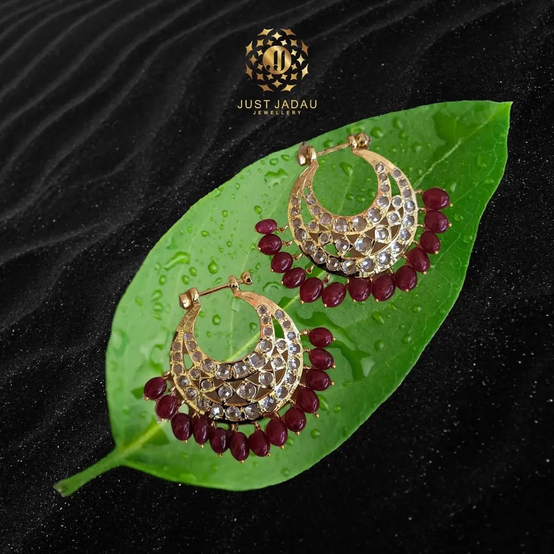 Sia Screw Chandbali In real ruby