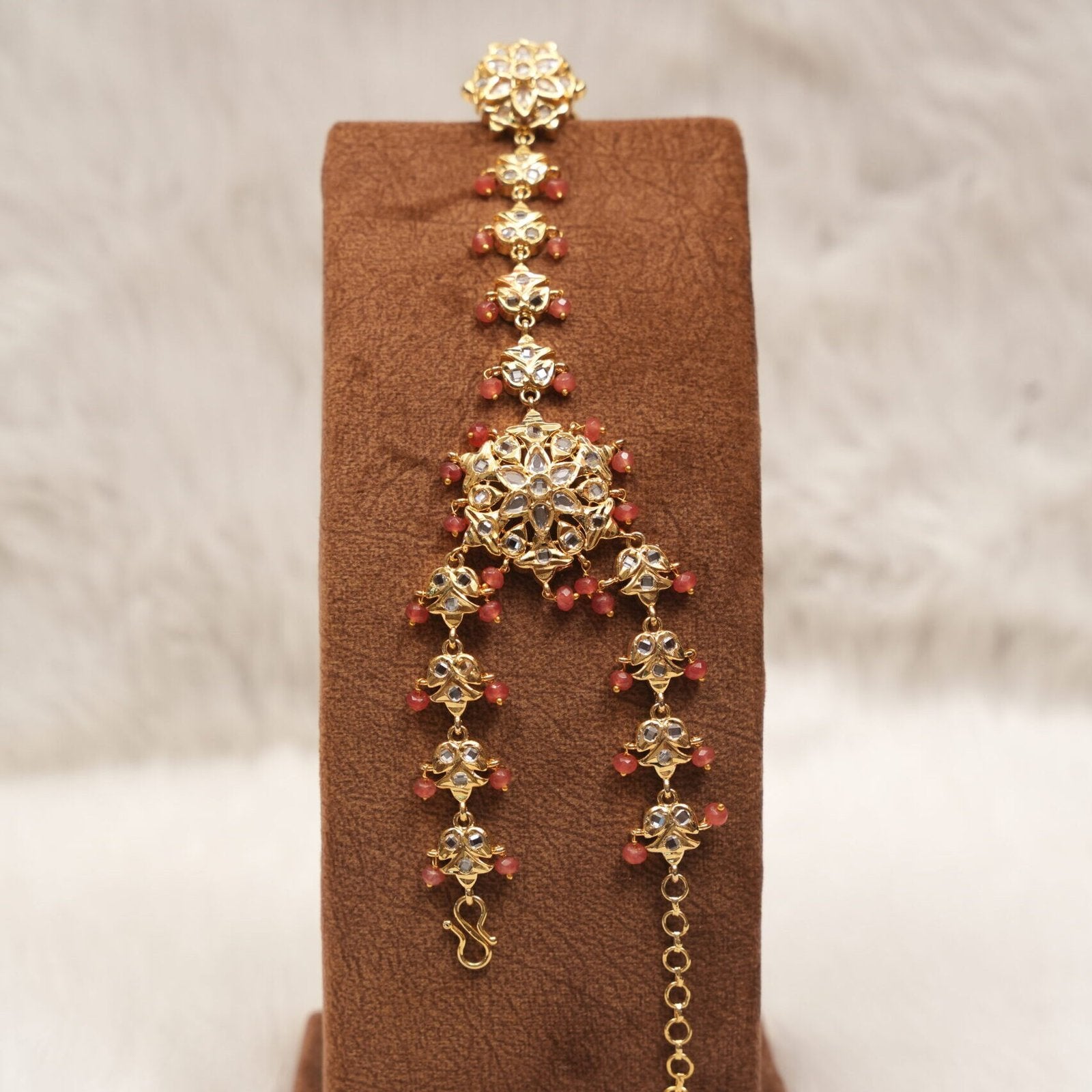 Sidra Bridal Set in Real Emerald/Real Ruby