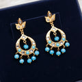 Simi Small Chandbali ( Firoza )