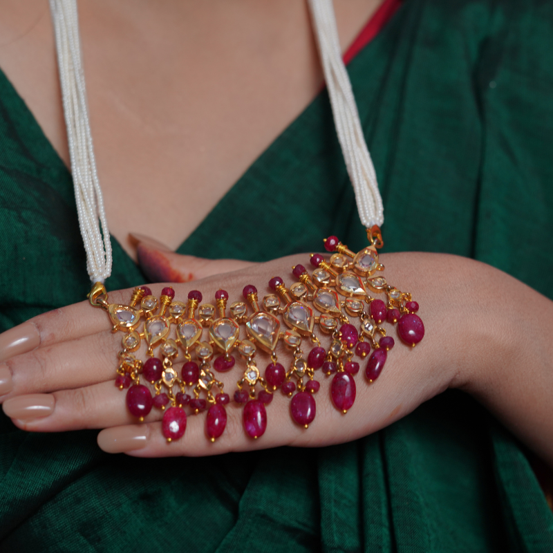 Real Ruby Tirmani with Chandbali