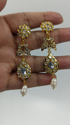 Jugni In Mossinite and Real Pearls