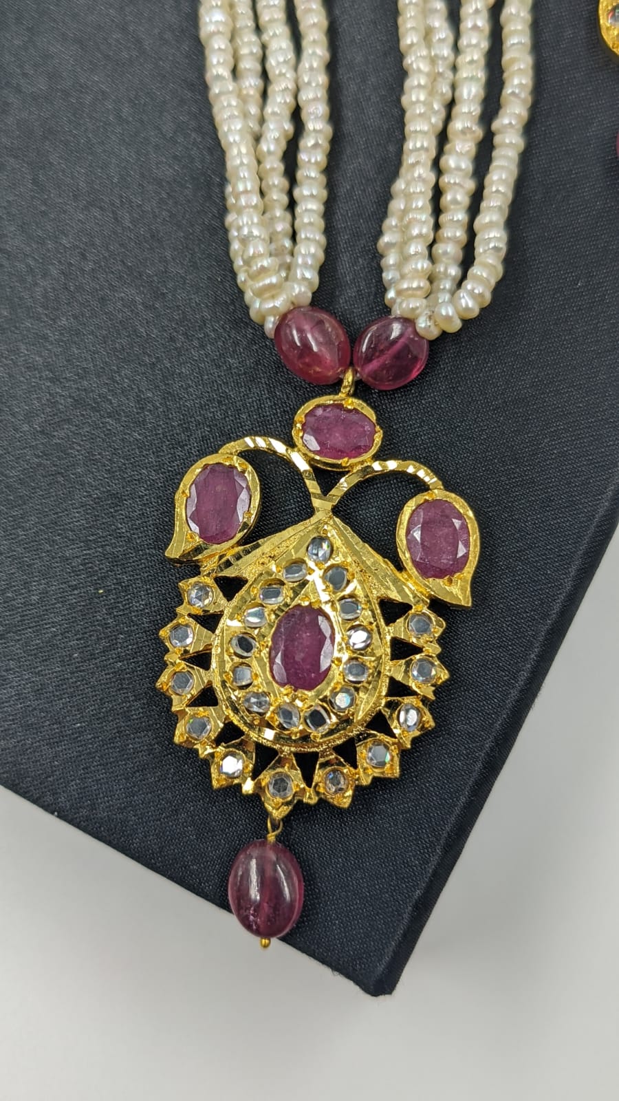 Jugni in real Ruby and real Pearls
