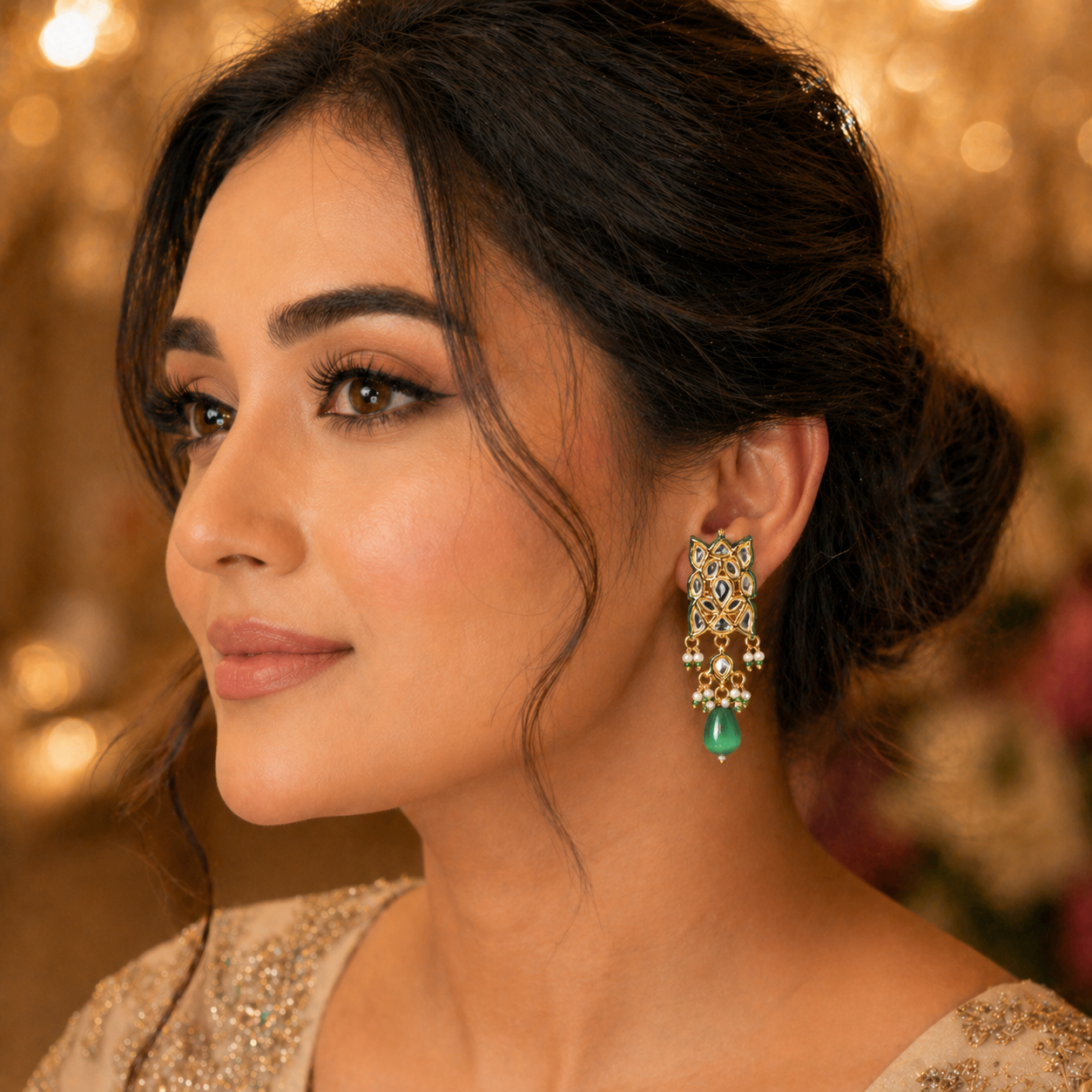Zara Kundan Studs