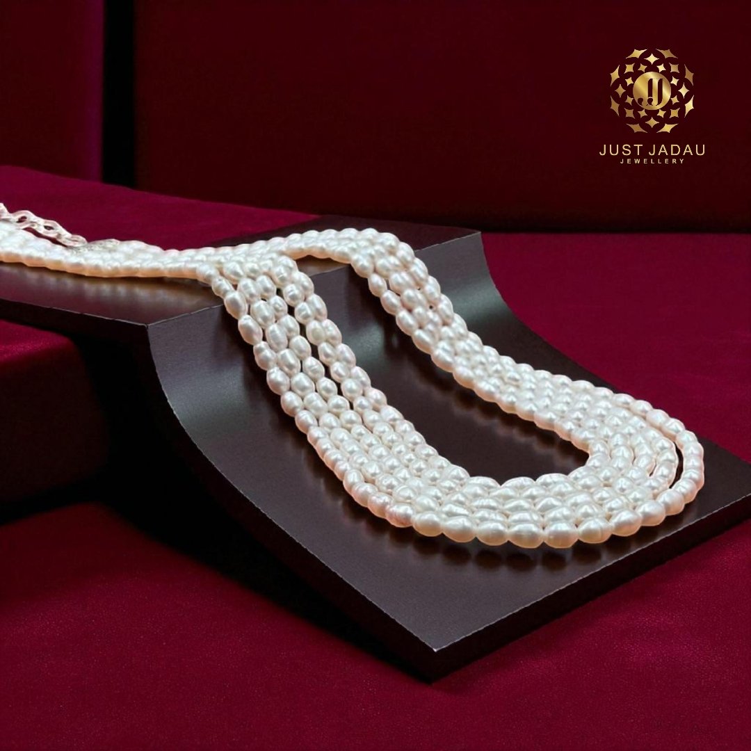 Avleen 4 line Real Pearl Mala