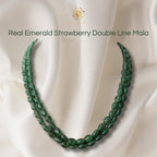 Real Emerald Double Line Mala