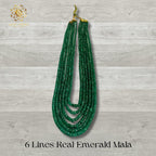 6 Layered Real Emerald Beads Mala