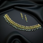 Mehrish Necklace Set in Real Emerald & Real Pearls