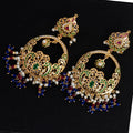Naurain Chandbali emerald-blue